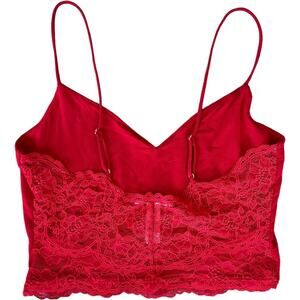 NWOT Victoria Secret Soft Cherry Red Sexy Lace Back Smooth Front Cami Size Med